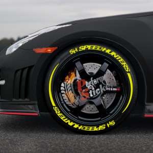 Speedhunters + Stripes + Logo Full Yellow, Set for 4 Tires (1473)