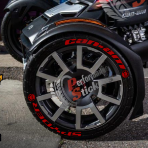 Spyder Can-Am + Logo Full Red, Set for 3 Tires (966)