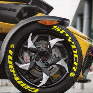 Spyder Can-Am + Logo Full Yellow, Set for 3 Tires (975)