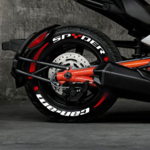 Spyder Can-Am Red Detail + Stripes Logo Red, Set for 3 Tires (997)