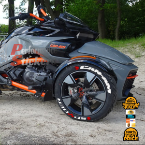 SPYDER CAN-AM red details + LOGO, a Set for 3 tires (771)