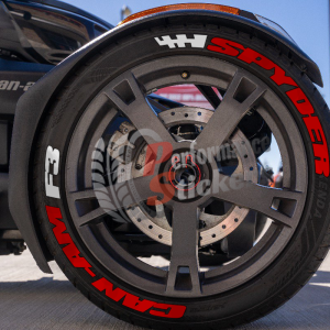 Spyder Can-Am Red + F3 Flag White, Set for 3 Tires (965)