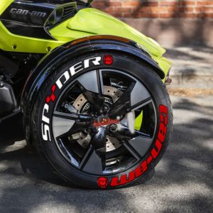 Spyder Can-Am Red White + Logo Red, Set for 3 Tires (989)