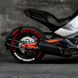 Spyder Can-Am Red White + Stripes + Logo Red , Set for 3 Tires (988)