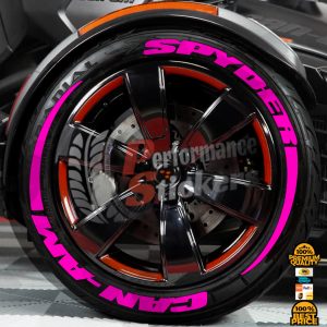 Spyder Can-Am + Stripes Full Pink, Set for 3 Tires (982)