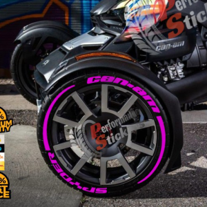 Spyder Can-Am + Stripes Full Pink, Set for 3 Tires (991)