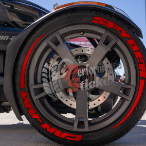 Spyder Can-Am + Stripes Full Red , Set for 3 Tires (962)