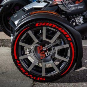 Spyder Can-Am + Stripes Full Red, Set for 3 Tires (968)