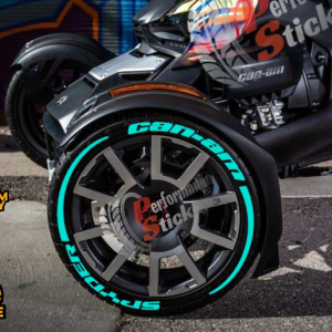 Spyder Can-Am + Stripes Full Turquoise , Set for 3 Tires (992)