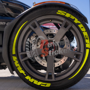 Spyder Can-Am + Stripes Full Yellow, Set for 3 Tires (974)