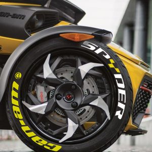 Spyder Can-Am Yellow White + Logo, Set for 3 Tires (979)