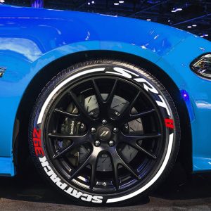 SRT SCATPACK STRİPES WHİTE & LOGO 392 RED , a Set for 4 tires (331)