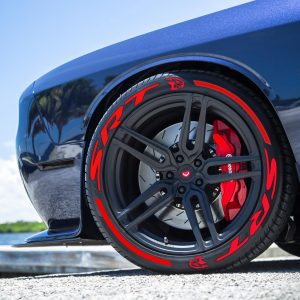 SRT + STRIPES RED , a Set for 4 tires (149)