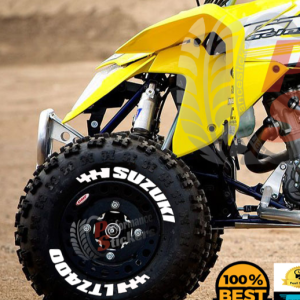 Suzuki LTZ400 + Flag Full White, Set for 4 Tires (1082)