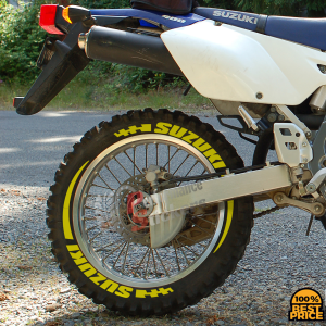 Suzuki + Stripes + Flag Full Yellow, Set For 2 Tires Both Sides Left And Right (1744)