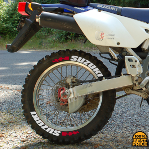 Suzuki White + Flag Red, Set For 2 Tires Both Sides Left And Right (1737)
