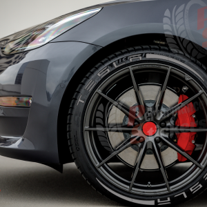 TESLA + STRIPES grey, a Set for 4 tires (740)