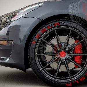 TESLA red, a Set for 4 tires (735)
