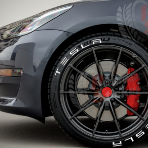 TESLA white, a Set for 4 tires (734)
