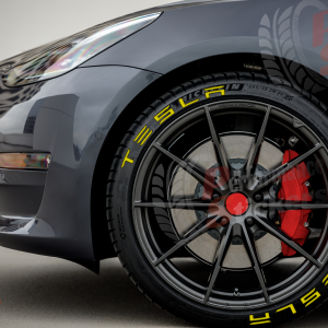 TESLA yellow, a Set for 4 tires (737)