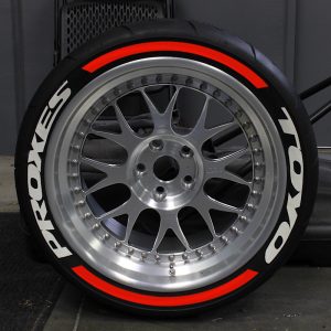 TOYO PROXES WHITE  + STRIPES RED , a Set for 4 tires (218)