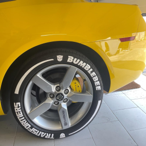 Transformers Bumblebee + Stripes + Logo Full White, Set for 4 Tires (1755)