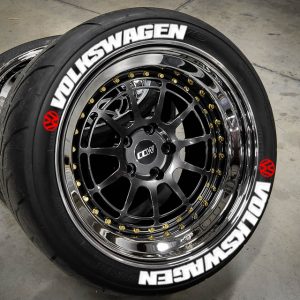 VOLKSWAGEN + LOGO RED, a Set for 4 tires (438)