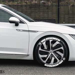 VOLKSWAGEN + LOGO WHİTE , a Set for 4 tires (437)