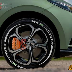 X Power + Stripes + Flag Full White, Set for 4 Tires (1629)