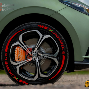 X Power + Stripes + Flag Red, Set for 4 Tires (1632)