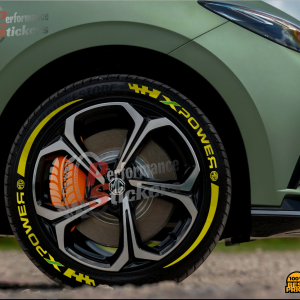 X Power + Stripes + Flag Yellow, Set for 4 Tires (1631)