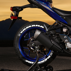 Yamaha Dark Side + Logo Full White, Set For 2 Tires Both Sides Left And Right (1787)