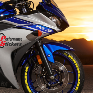 Yamaha Dark Side + Logo Full Yellow, Set For 2 Tires Both Sides Left And Right (1785)