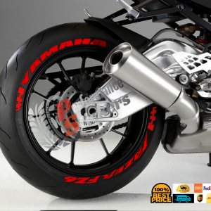Yamaha Fazer FZ6 + Flag Full Red, Set For 2 Tires Both Sides Left And Right (1717)