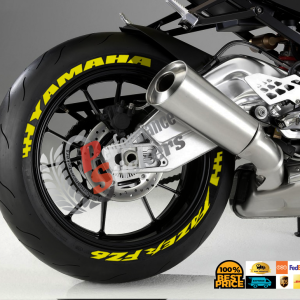 Yamaha Fazer FZ6 + Flag Full Yellow, Set For 2 Tires Both Sides Left And Right (1718)