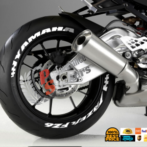 Yamaha Fazer FZ6 + Flag Full White, Set For 2 Tires Both Sides Left And Right (1716)