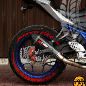 Yamaha Fazer FZ6 + Stripes Full Red, Set For 2 Tires Both Sides Left And Right (1720)