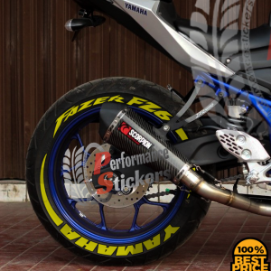 Yamaha Fazer FZ6 + Stripes Full Yellow, Set For 2 Tires Both Sides Left And Right (1721)