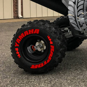 Yamaha Raptor + Flag Full Red Set for 4 Tires (1051)