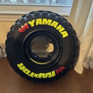 Yamaha Raptor Yellow + Red Flag, Set for 4 Tires (1049)
