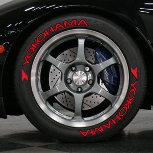 YOKOHAMA red, a Set for 4 tires (499)
