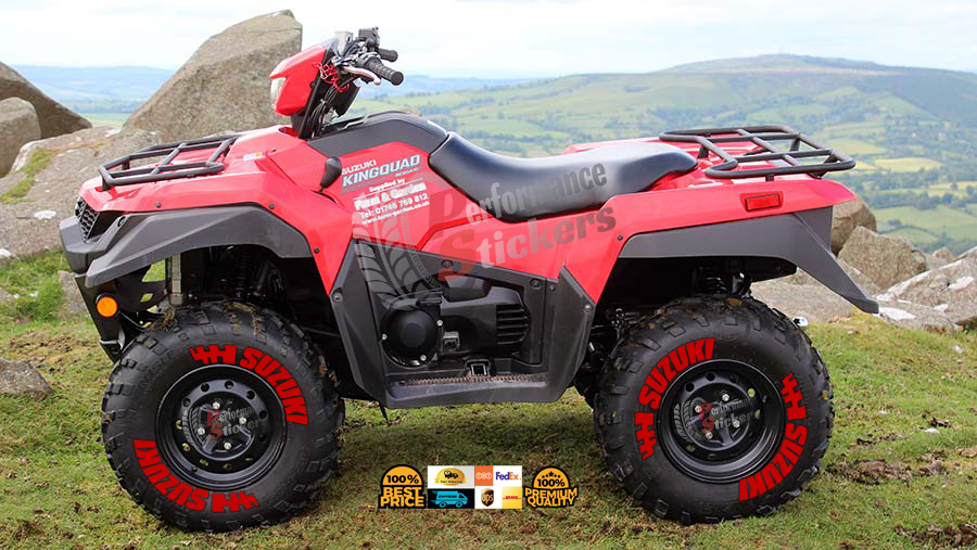 Suzuki + Flag Full Red, Set for 4 Tires (1078) - Image 4
